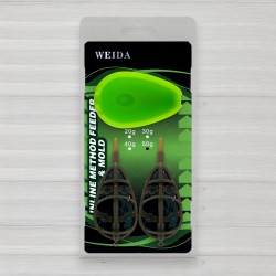 Набір рибальських годівниць Флет із пресформою, Weida WG-02, 2+1, вага 50г